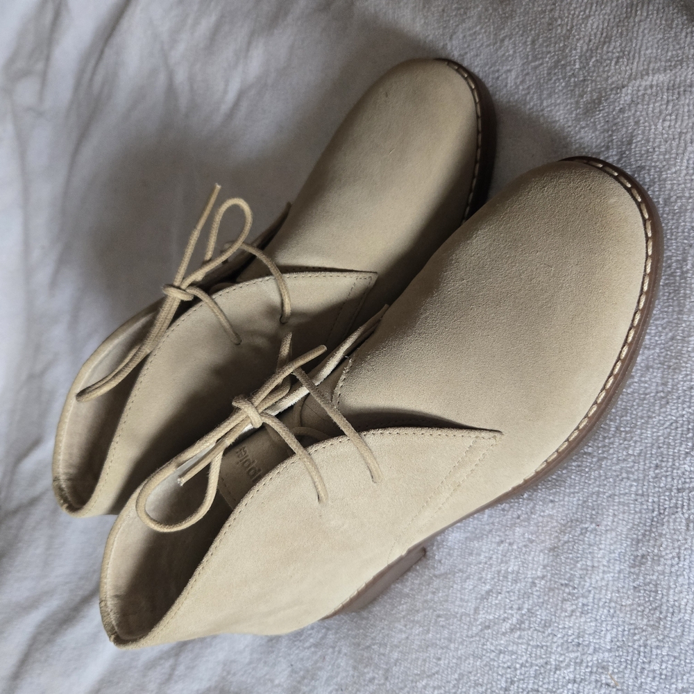 Hush Puppies Cream Ankle Boots